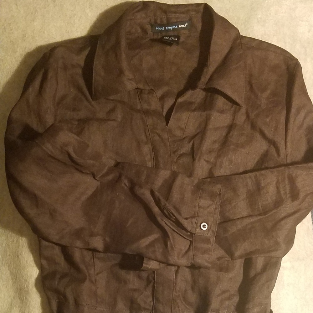 Saint Tropez West Linen Jacket - M